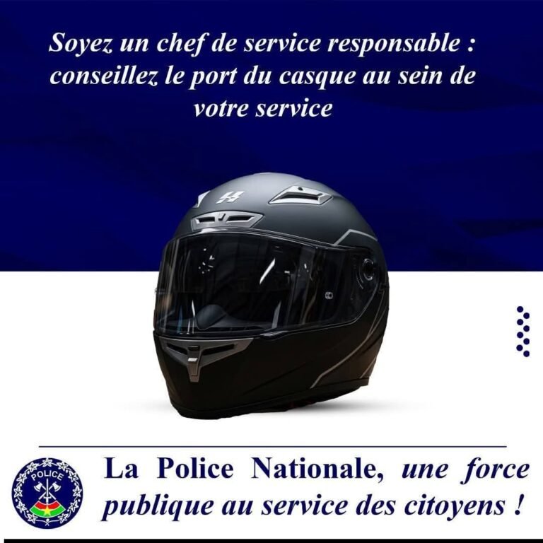 Sécurité Routière : Tolérance Zéro sur le Port du Casque Intégral dans le Kadiogo dès le 15 Décembre 2025