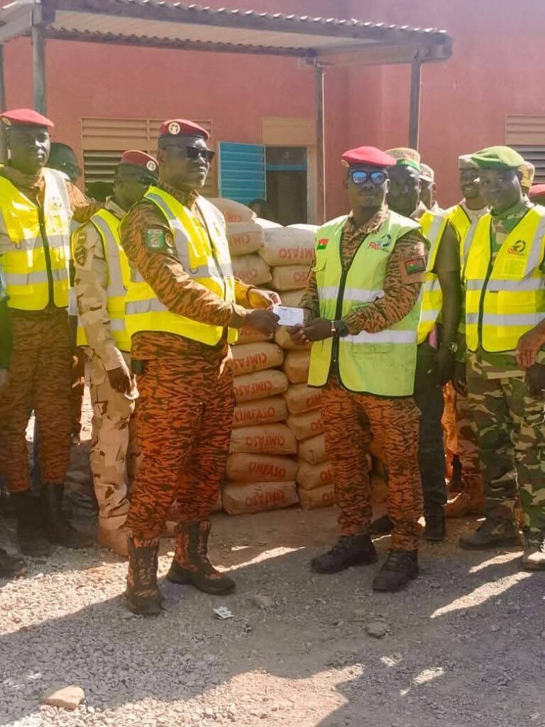 Burkina_Faso/ Région des Kuilsé – Faso Mêbo : les FDS de la garnison de Kaya mobilisent plus de 34 tonnes de ciment pour la souveraineté nationale